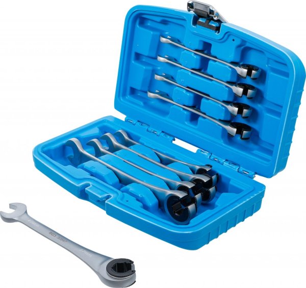 Öppen Spärrnyckelsats 8–17 mm 72T, 9 delar