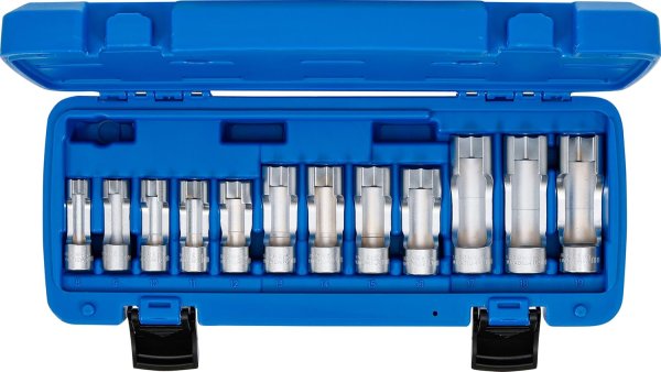 Specialhylssats, slitsad, 8-19 mm, 3/8, 12 delar
