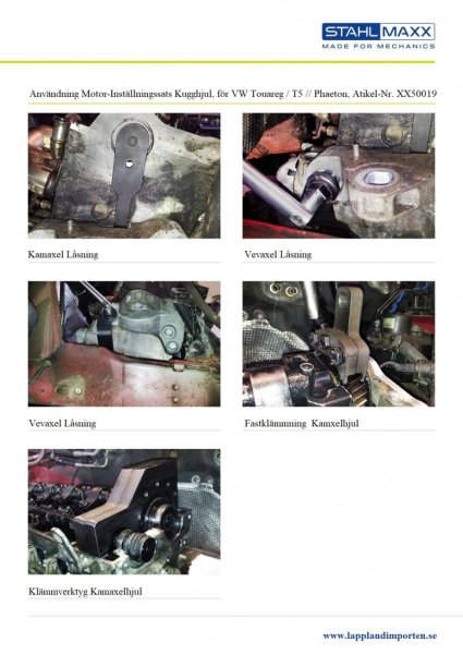Specialverktyg användning VW 2.5 tdi 4.9 tdi kugghjul