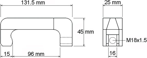 Spridardemonteringsgaffel 16 mm PSA