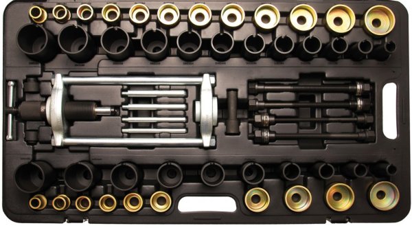 Bussningsverktygssats Proffs – Hydraulisk 10t, 52 delar