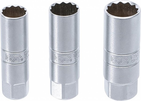 Tändstiftshylssats med gummi 12-kant 14–18 mm 3/8"