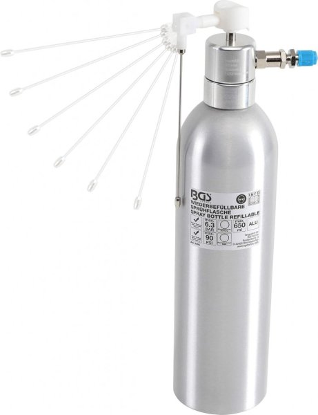 Tryckluft Sprutflaska Aluminium 650 ml – Justerbar Sprutpistol med Nålrör