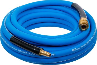 Tryckluftsslang 10 m Ø9,7 mm PVC med snabbkoppling