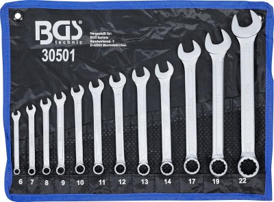 U-ringnyckel-sats, 6-22 mm, 12 delar