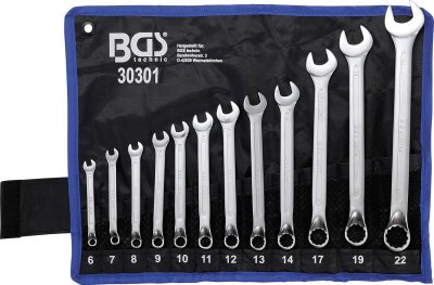 U-Ringnyckel-sats, bockad, 6-22 mm, 12 delar