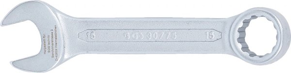 U-Ringnyckel Kort 12-kant 15° Metrisk (10–19 mm)
