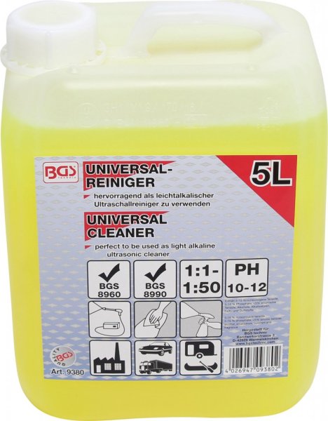 Universal- & Ultraljudsrengöring 5 L – Industriell