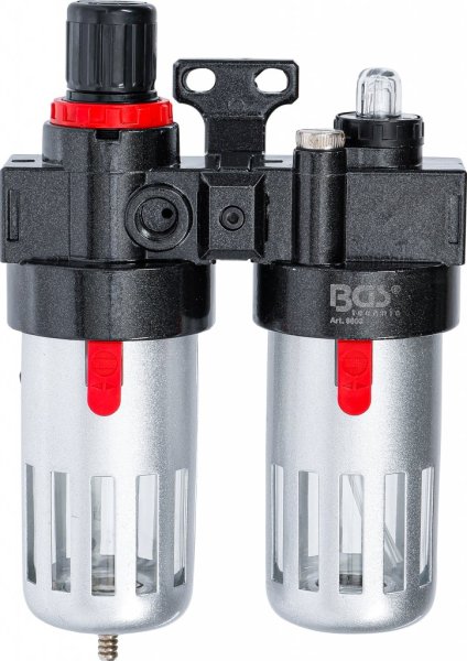 Vattenavskiljare & Dimsmörjare 1/4 med regulator 0–10 bar