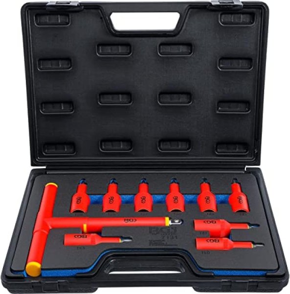 VDE-Bitssats 1/2 Torx T20–T55, 10 delar