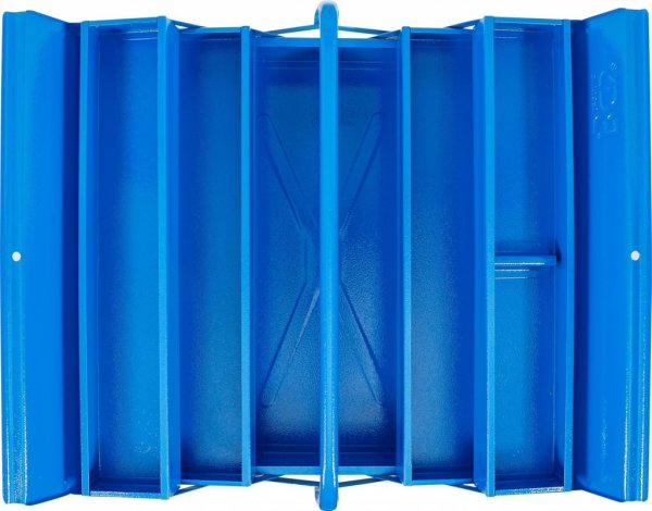 Verktygslåda, stålplåt, 530x200x200 mm, 5 fack
