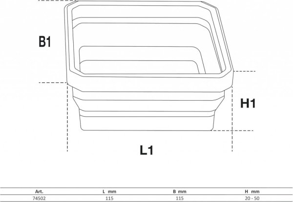 Vikbart Magnetskål-Set, 4 delar