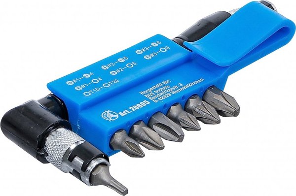 Vinkelskruvmejselsats, 7 delar
