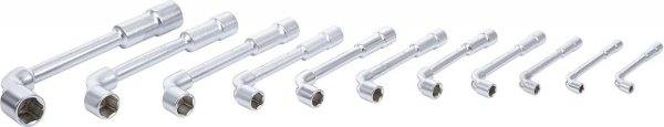Vinklad Hylsnyckelsats, 6-22 mm, 11 delar