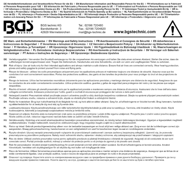 Reservmunstycke Tryckluftssprutflaska – Lång Nålrör BGS 9393 & 72050